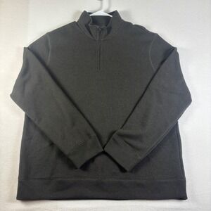Sonoma Goods For Life Mens XXL Quarter Zip Pullover Ribbed Sweater Dark Green